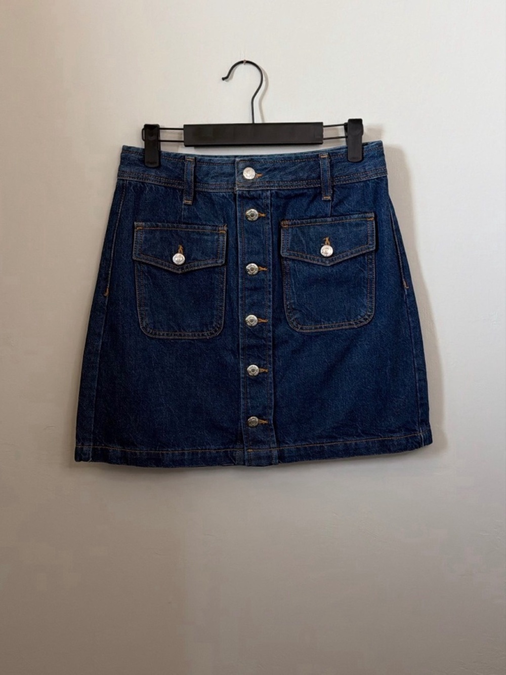 Loft Button-Down Denim Skirt